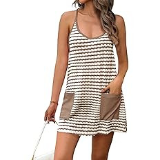 Fisoew Womens Tennis Athletic Dress Mini Romper Dress with Built in Shorts Summer Vacation Outfit... | Amazon (US)