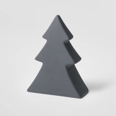 6in Ceramic Christmas Tree Decorative Figurine Dark Gray - Wondershop&#8482; | Target
