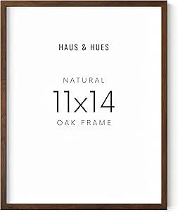 HAUS AND HUES Walnut 11x14 Wood Picture Frames - Set of 1 Wall Picture Frames for Bedroom, Wooden... | Amazon (US)