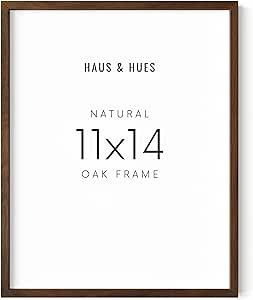 HAUS AND HUES Walnut 11x14 Wood Picture Frames - Set of 1 Wall Picture Frames for Bedroom, Wooden... | Amazon (US)
