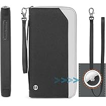 Travel Passport Holder for Family - RFID Large Travel Passport Wallet with Airtag & Card Holder Women Men, Lightweight Passport Cover Case Book Travel Document Organizer with Zipper Pocket,Black | Amazon (US)