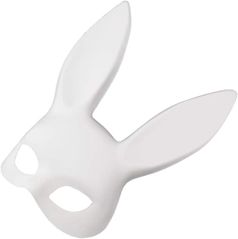 Soochat White Bunny Mask Masquerade Rabbit Mask Bunny Half Mask for Birthday Party Easter Halloween  | Amazon (US)