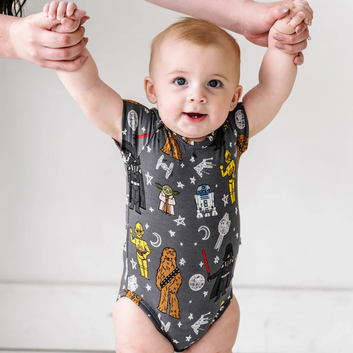 Star Wars™ May the Force Be With You  Short Sleeve Printed Bodysuit | Little Sleepies