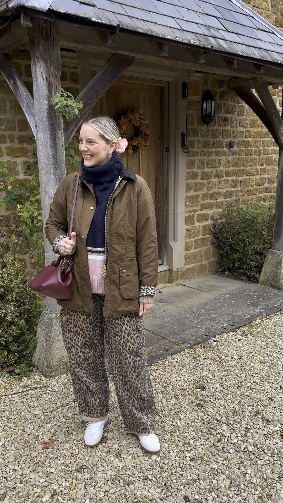 Cotswolds ready with a dopamine twist.
Rollie Nation Trainers
Damson Madder Leopard Print cargos
Saltrock turtleneck jumper
Barbour coat
Ganni bou bag
ASOS scrunchie

#LTKautumn #LTKmidsize #LTKuk
