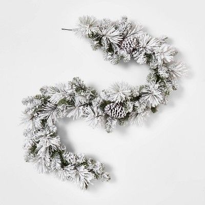6' Unlit Flocked Pinecone Mixed Pine Christmas Garland - Wondershop™ | Target