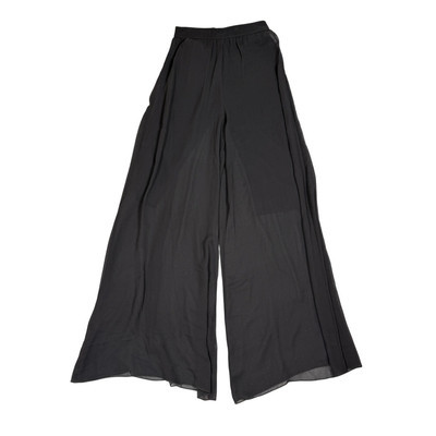 Alice & Olivia Womens Size 4 Black Silk Sheer Wide Leg Flowy Pants  | eBay | eBay US