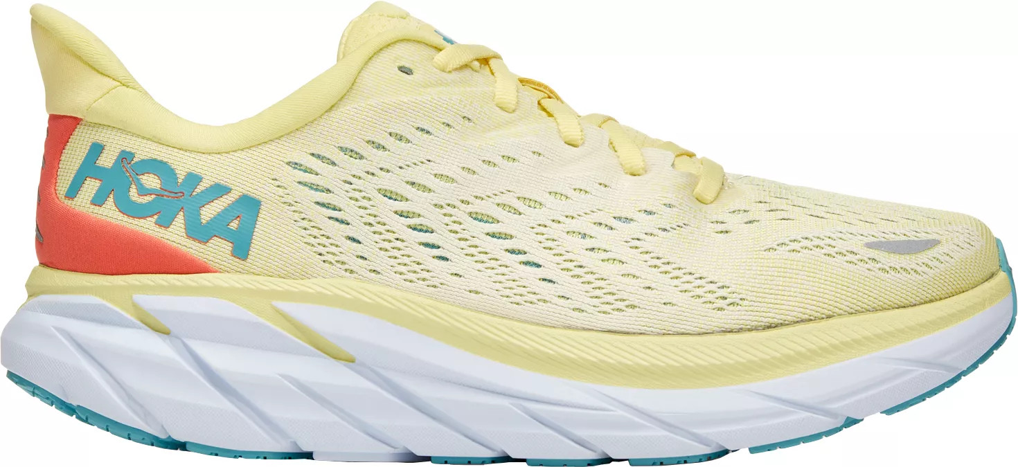 HOKA Women's Clifton 8 Running Shoes, Size 6.5, Yellow | Dick's Sporting Goods