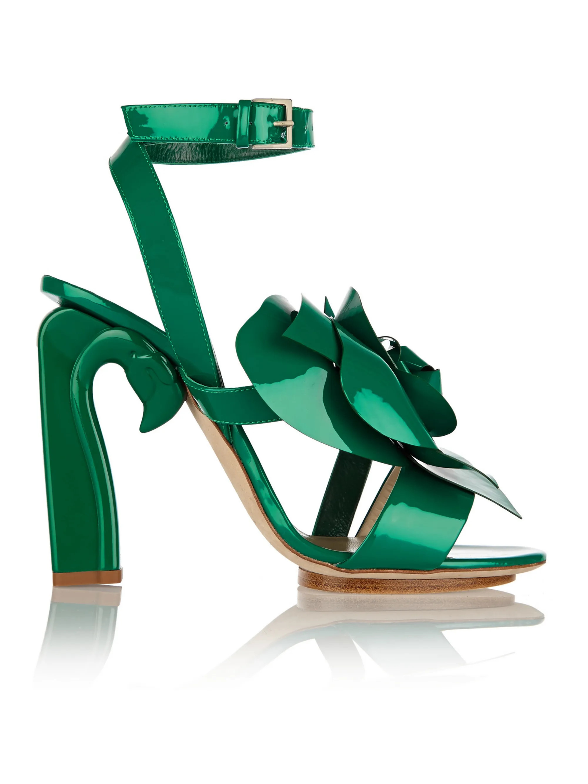 Appliquéd patent-leather sandals | NET-A-PORTER (US)