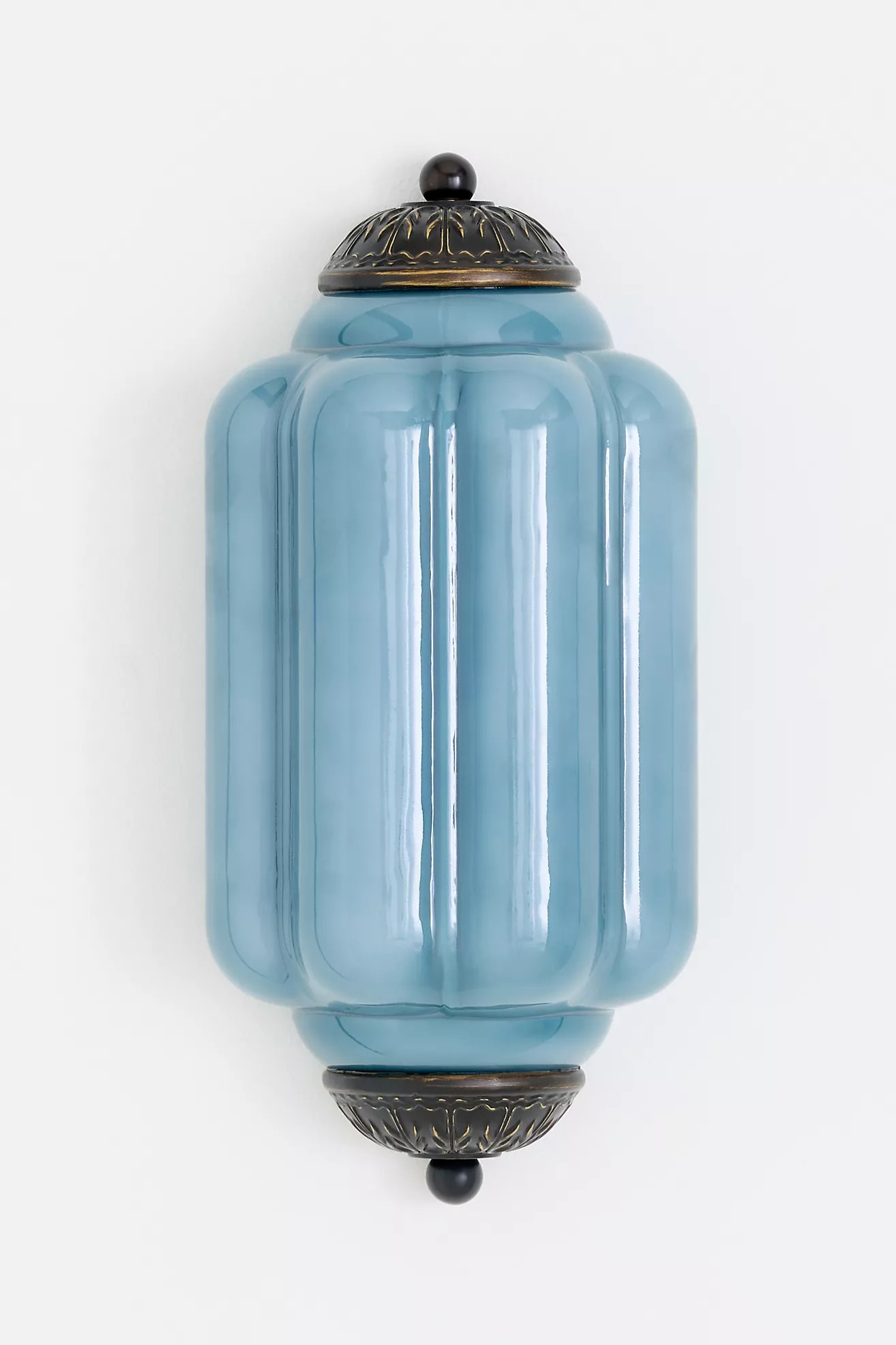 The Eloise Scallop Milk Glass Flush Sconce Wall Light | Anthropologie (US)