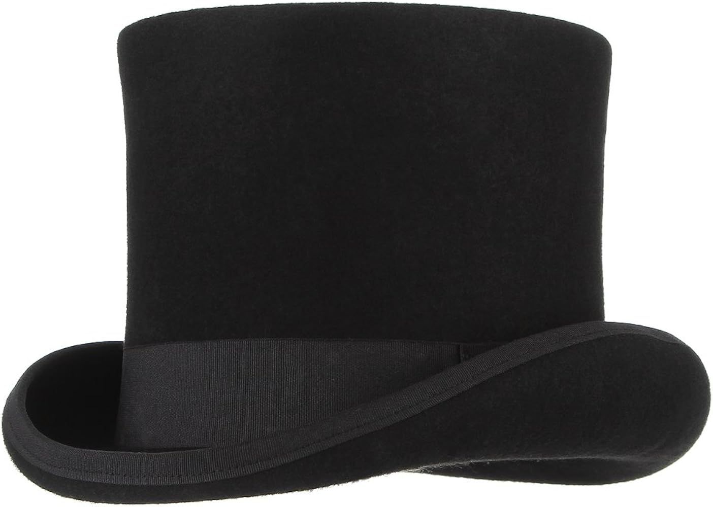 GEMVIE Men's Wool Felt Stage Magic Adults Costume Tall Top Hat 6.7" High Black | Amazon (US)