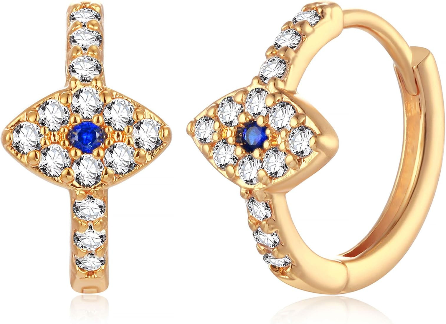 Mevecco Gold Dainty Huggie Hoop Earring,18K Gold Plated Cute Tiny Drop Ball Hoop Earrings for Wom... | Amazon (US)