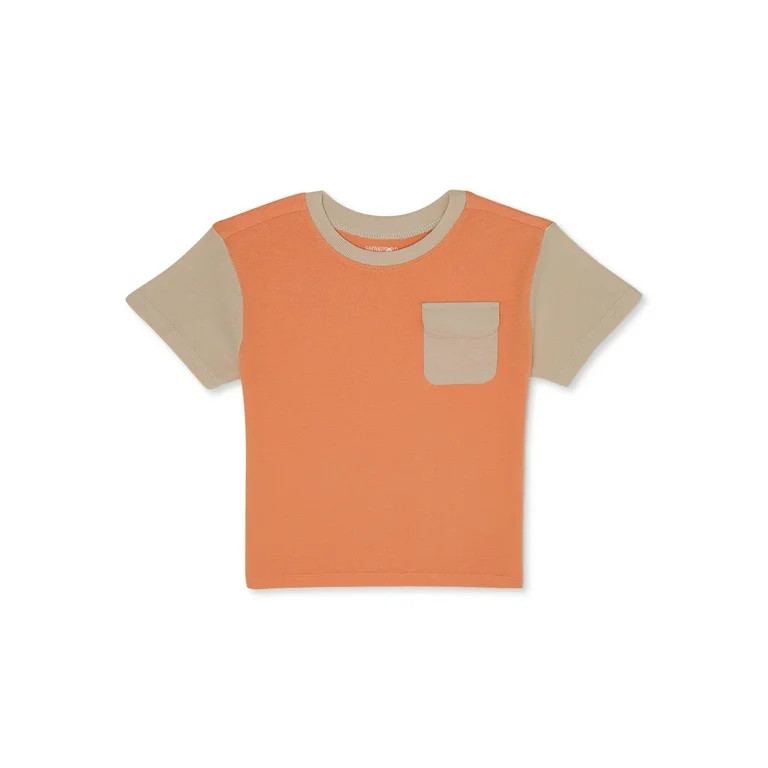 Garanimals Toddler Boy Short Sleeve Colorblock Pocket T-Shirt, Sizes 12M-5T | Walmart (US)