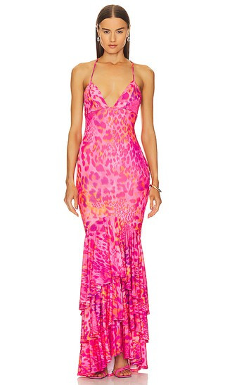 x REVOLVE Suvi Maxi Dress in Pink Leopard | Revolve Clothing (Global)