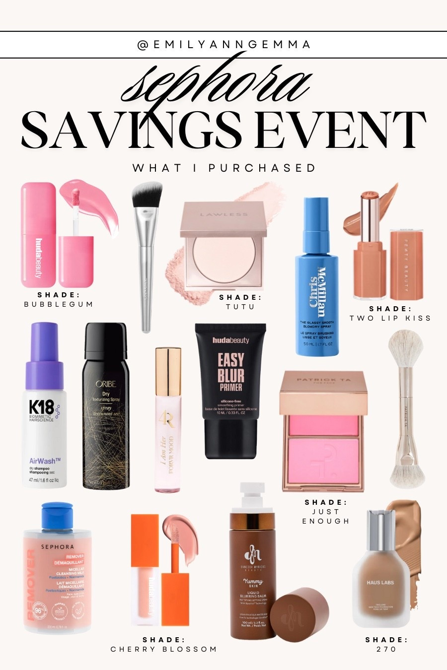 SEPHORA SAVINGS EVENT: What I purchased from the sale! Get up to 20% off now with code EVERYTHING 💋💄

#LTKFindsUnder100 #LTKBeauty #LTKSaleAlert