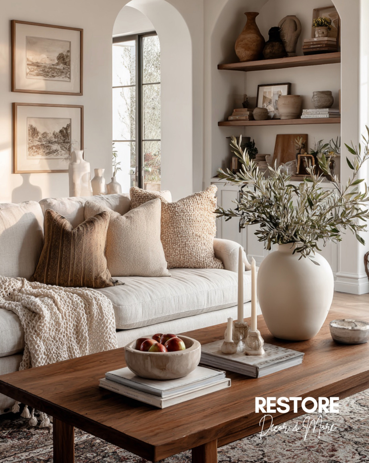 Neutral never looked so good ✨ This cozy living room mixes soft textures, warm wood tones, and timeless decor details that make the space feel both relaxed and elevated. From the earthy throw pillows to the statement vase and layered coffee table styling, it’s proof that simple pieces can create a stunning look 🤎
#NeutralLivingRoom #CozyHomeStyle #EarthyDecor #LivingRoomInspo #OrganicModern #CoffeeTableDecor #NeutralAesthetic #HomeStyleGoals #LTKhome #LTKdecor 

 #LTKHome #LTKFindsUnder100