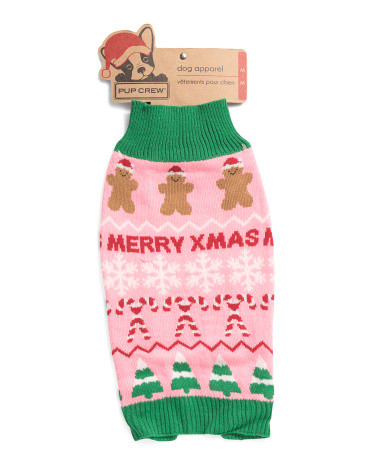 Gingerbread Pet Sweater | TJ Maxx