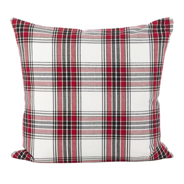 Borland Plaid Down Filled Throw Pillow - Saro Lifestyle | Target