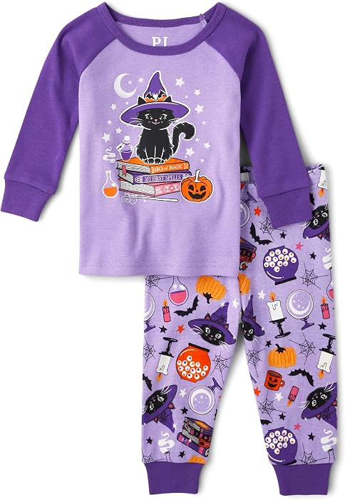 The Children's Place Baby and Kids' Sibling Matching Halloween and Holiday Pajama Sets, Cotton | Amazon (US)