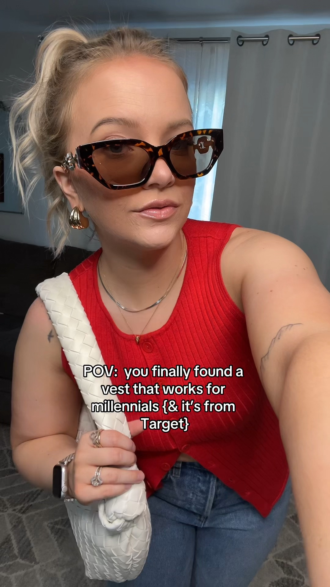 Wearing size small.

Red vest, Target find, affordable outfit, summer outfit idea

#LTKFindsUnder50 #LTKVideo #LTKMidsize