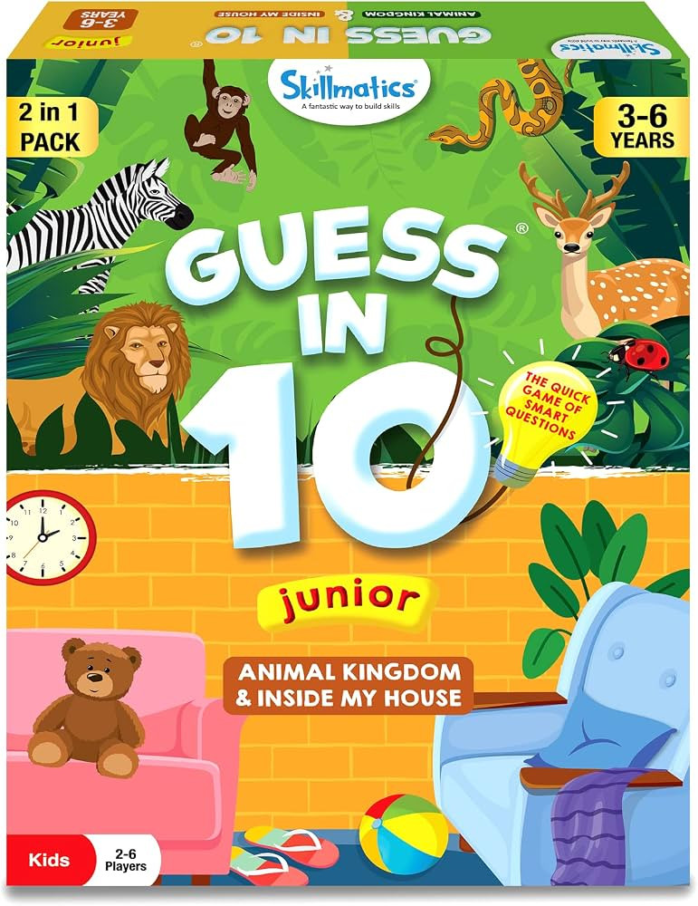 Skillmatics Card Game - Guess in 10 Junior Animals & Inside My House Combo, Quick Game of Smart Q... | Amazon (US)