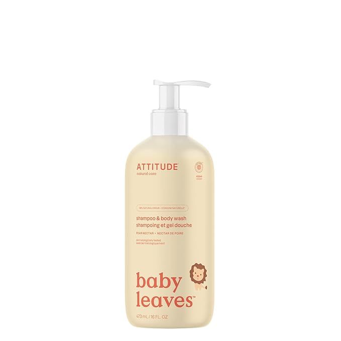 ATTITUDE 2-in-1 Shampoo and Body Wash for Baby, EWG Hypoallergenic Plant- and Mineral-Based Ingre... | Amazon (US)