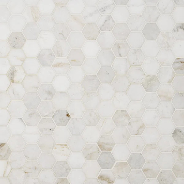 Polar White 2" Hexagon Marble Honeycomb Mosaic Wall & Floor Tile (0.96 Sq. Ft. / Sheet) | Wayfair North America