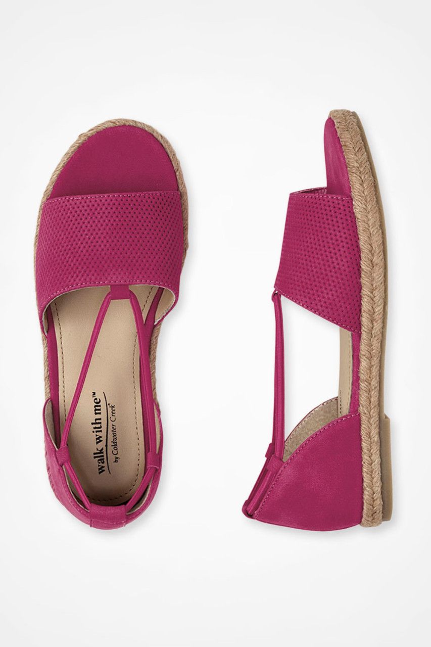 “Seville” Leather Espadrilles by Walk With Me™ | Coldwater Creek