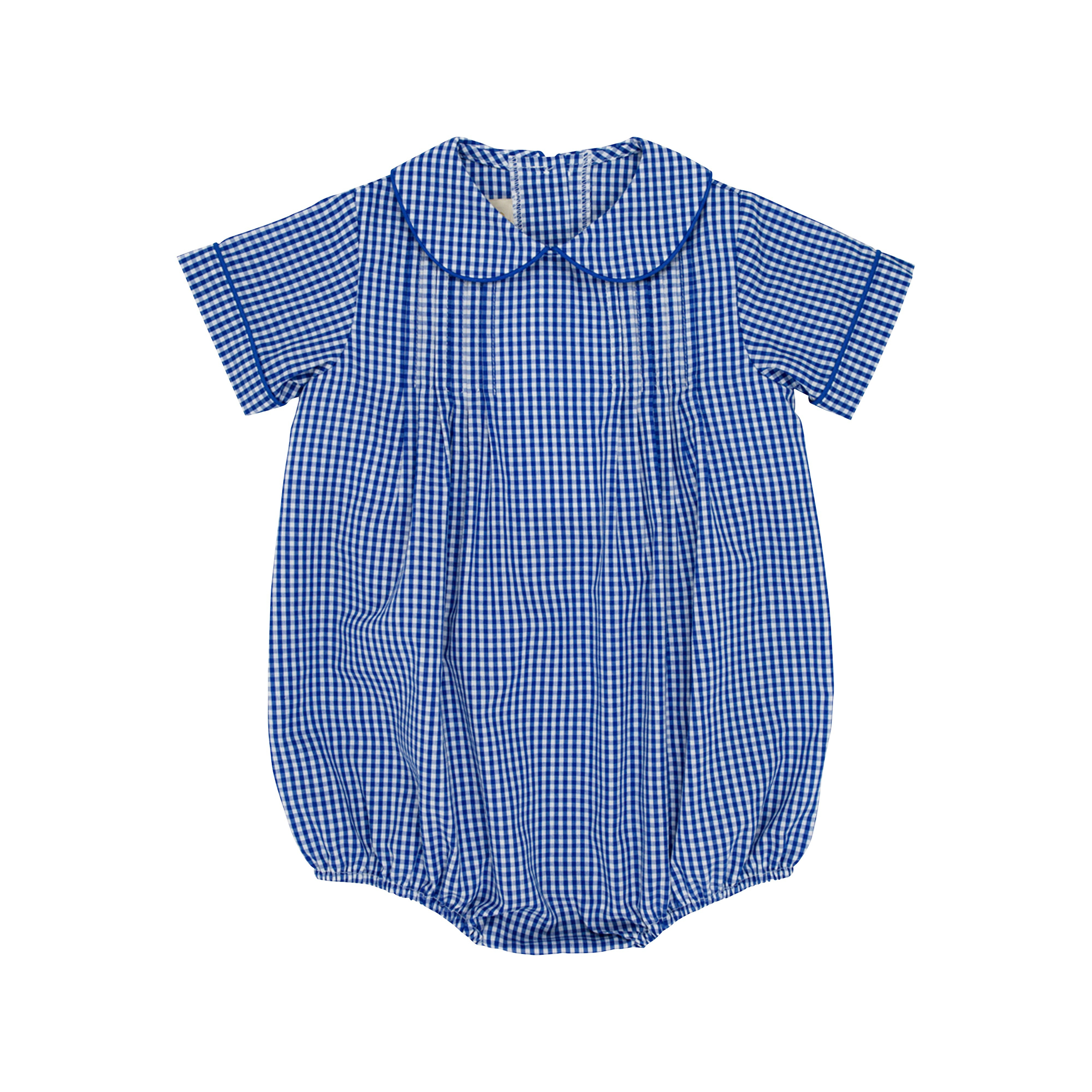 Boone Bubble - Rockefeller Royal Mini Gingham with Rockefeller Royal | The Beaufort Bonnet Company