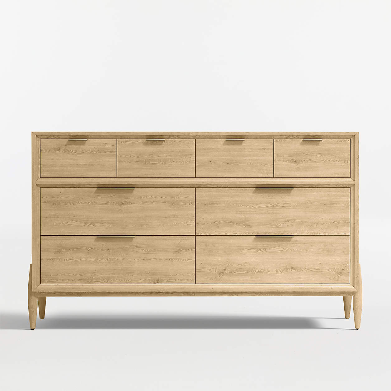 Bodie 54" Natural Oak Wood Wide 8-Drawer Kids Dresser + Reviews | Crate & Kids | Crate & Barrel