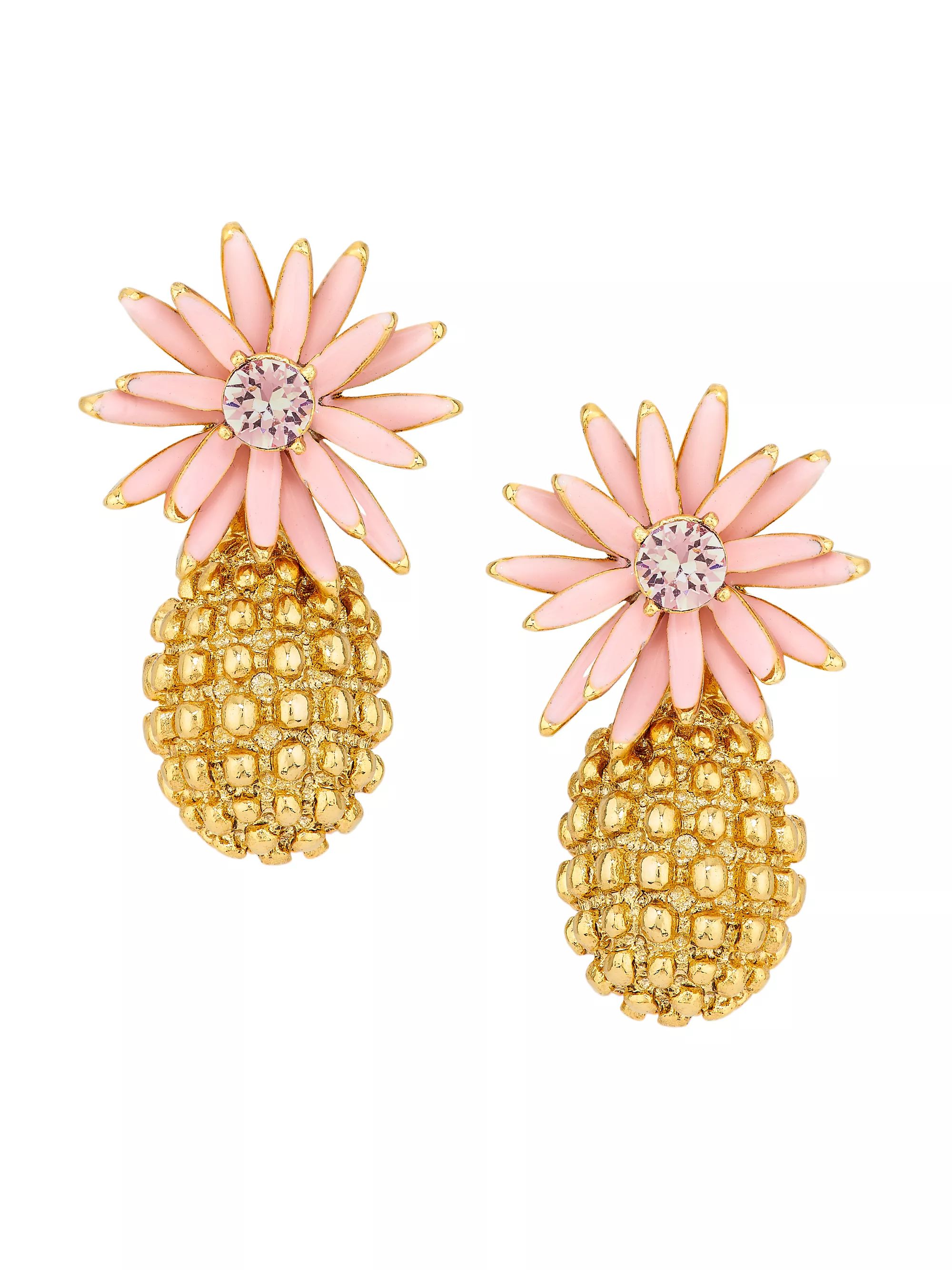 Goldtone, Glass Crystal & Enamel Cactus Ear Jackets | Saks Fifth Avenue