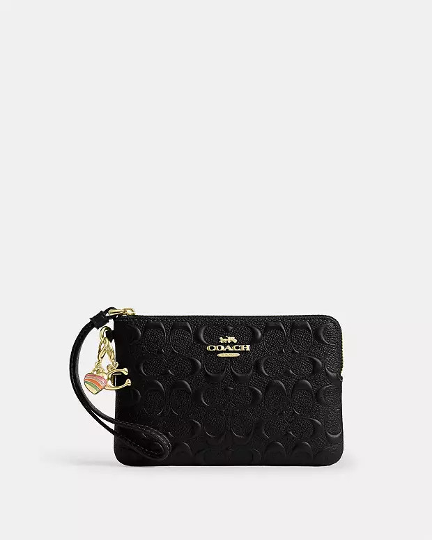 Boxed Corner Zip Wristlet In Signature LeatherRating4.9$66.50(30% off)Comparable Value$95Color: G... | Coach Outlet US