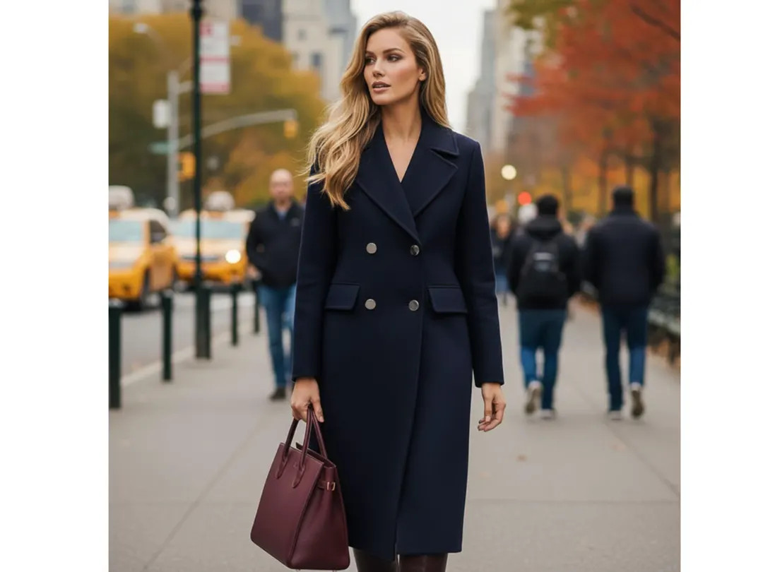 Women's Elegant Double-Breasted Wool Coat | Long Winter Overcoat | Classic Tailored Warm Jacket |... | Etsy (US)