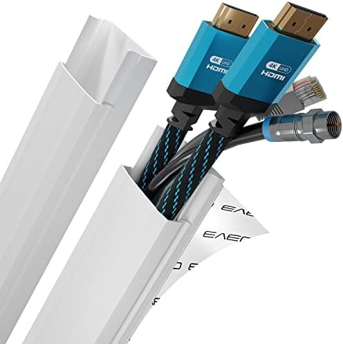 TV Cord Hider Kit -34" Cable Management Cord Cover Wall Wire Hider | Wire Covers for Cords, Cable... | Amazon (US)