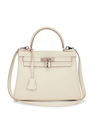hermes Hermes Togo Kelly 28 Retourne Handbag in Craie - Cream. Size all. | FWRD 
