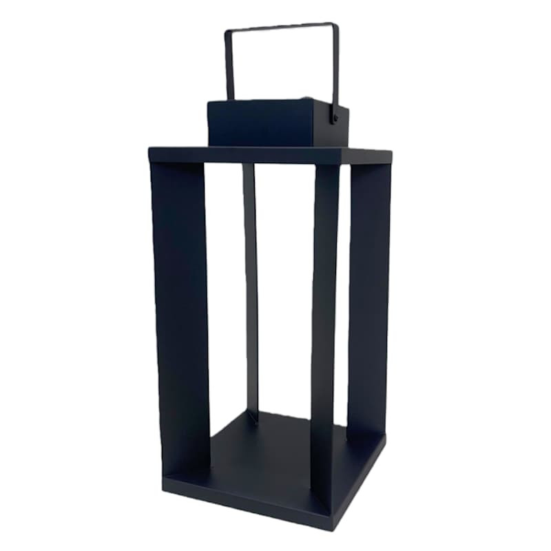 Black Modern Outdoor Lantern, 24" | At Home