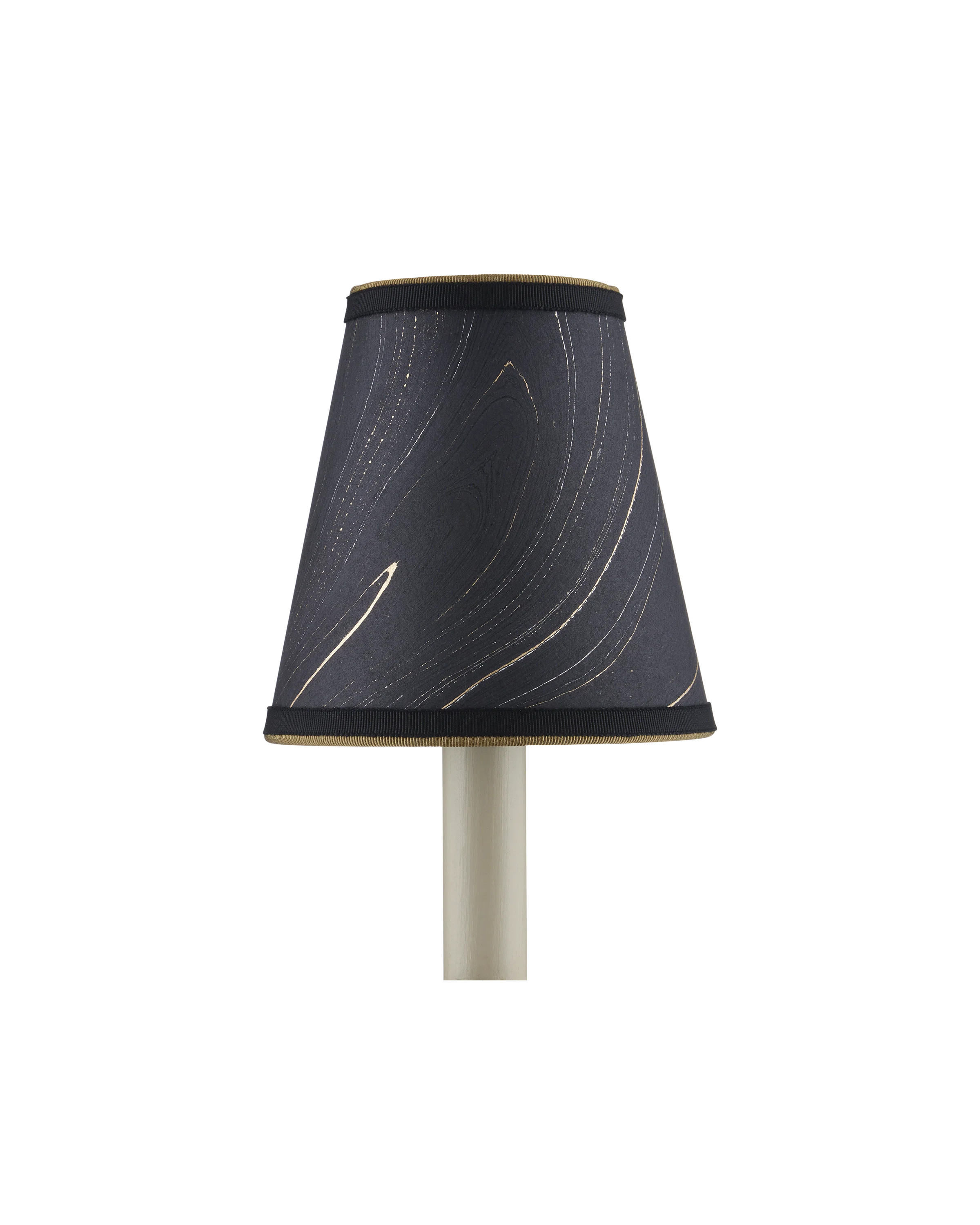 5" H x 5" W Paper Bell Candelabra Shade (Clip on) in Black/Gold/Silver | Wayfair North America