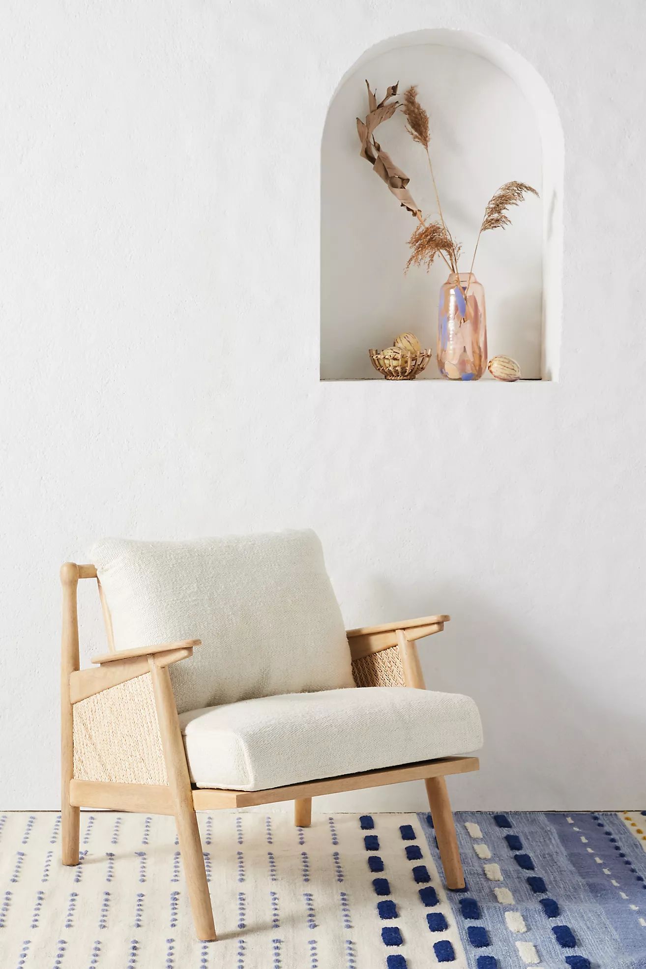 Linen Cane Chair | Anthropologie (US)