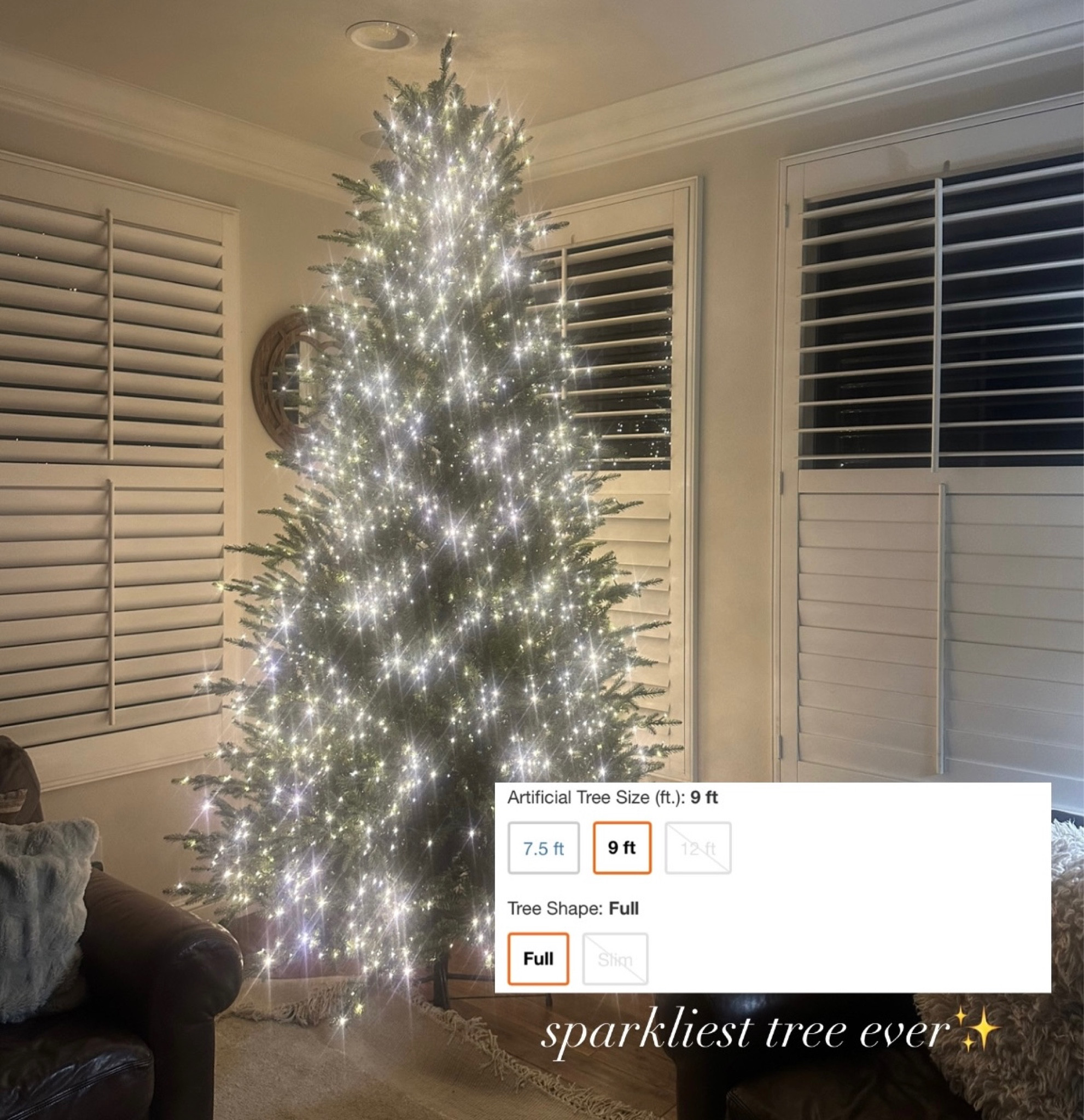 sparkliest artificial Christmas tree ever✨ 🌲 from Home Depot | these sell out fast so don’t wait to grab it if you’re needing a new tree

- under $500
- multiple remote control light options 
- comes in 2 sizes + slim or full 

#LTKSeasonal #LTKhome #LTKHoliday