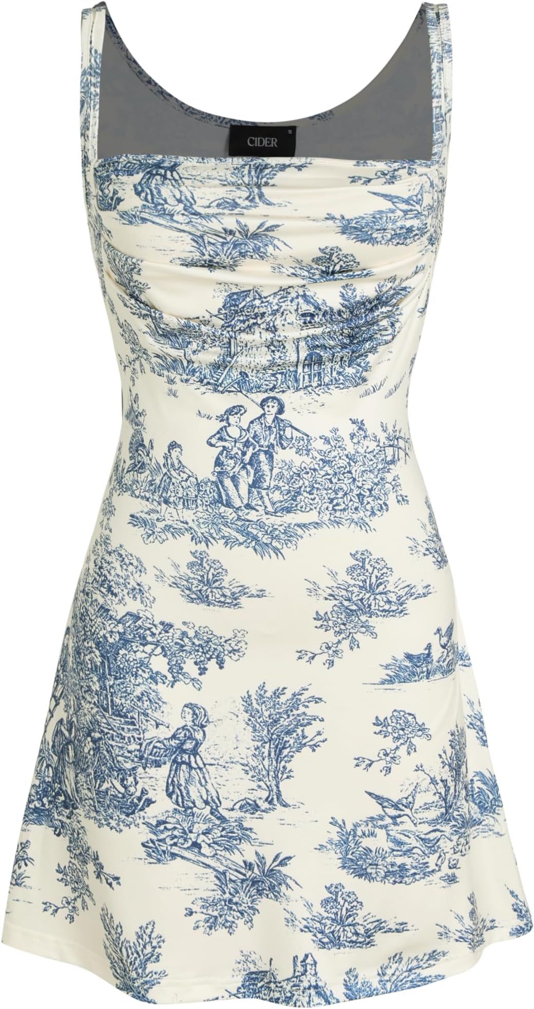 CIDER Toile de Jouy Ruched Mini Dress | Amazon (US)