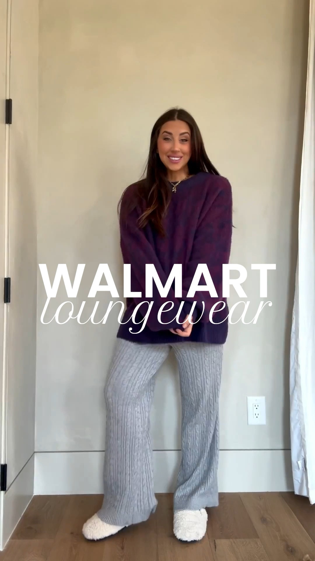 Sweater: large 
Pants: small 

walmart loungewear, Walmart style, walmart, sweater, walmart sweatpants, Dede Raad, dress up buttercup 

#LTKBump #LTKFindsUnder100 #LTKFindsUnder50