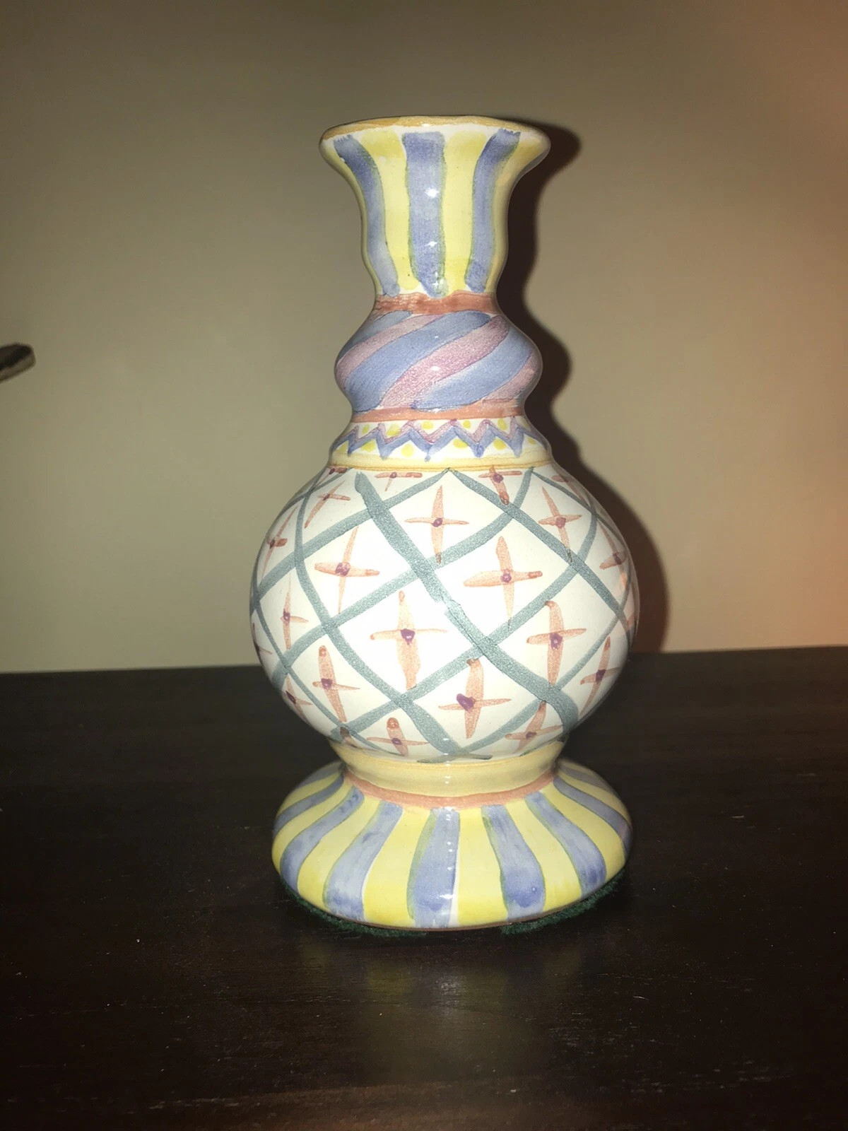 Mackenzie Childs Monet Vintage Candleholder 7.5" | eBay US