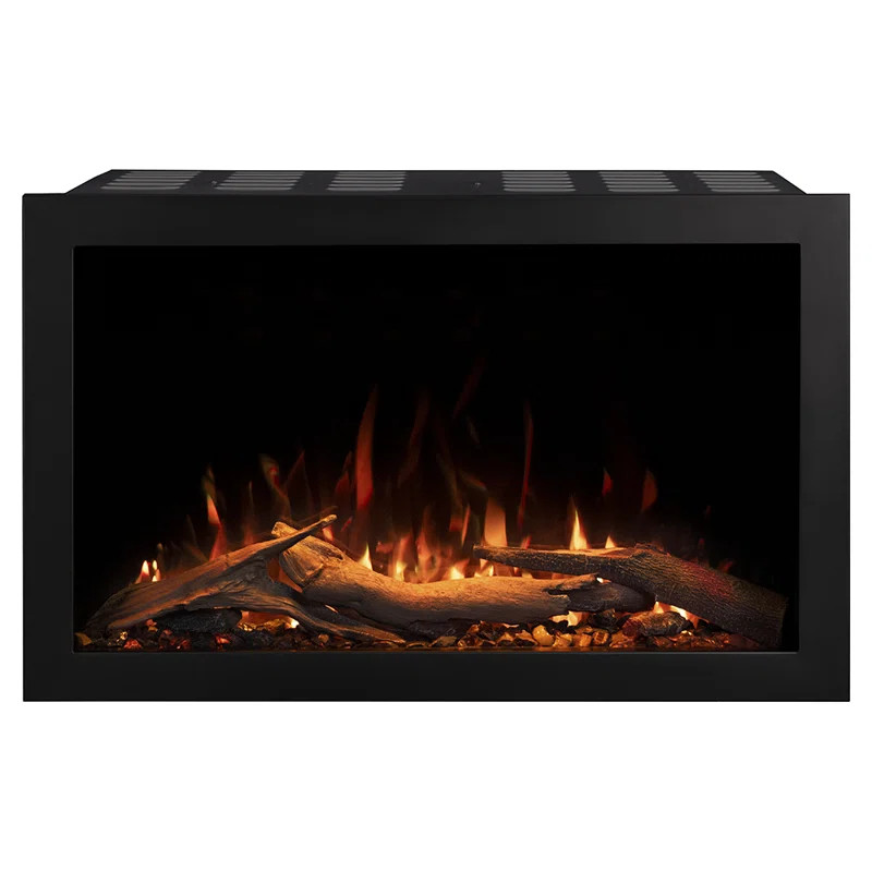 Highmark Traditional Electric Fireplace Insert Heater, WiFi, Google & Alexa Compatible, Logs & Cr... | Wayfair North America