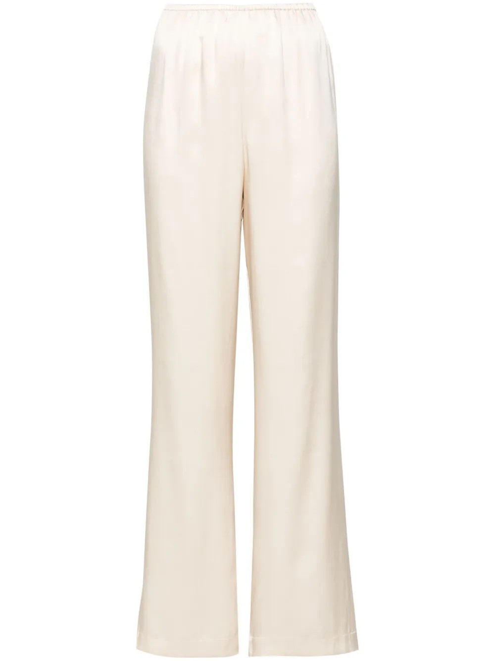ANINE BING Pantalones Rectos De Seda | Neutro | FARFETCH ES | Farfetch Global