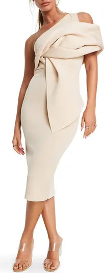 Cold Shoulder Midi Cocktail Dress | Nordstrom