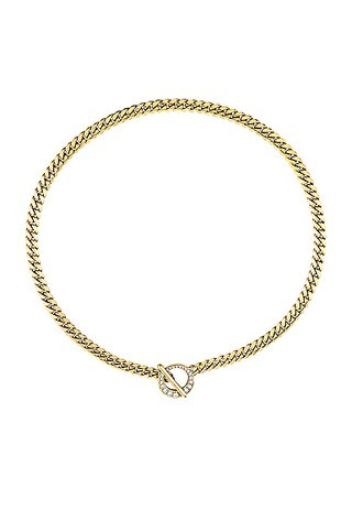 Logan Hollowell Queen Cuban Unity Toggle Choker in Metallic Gold | FWRD 