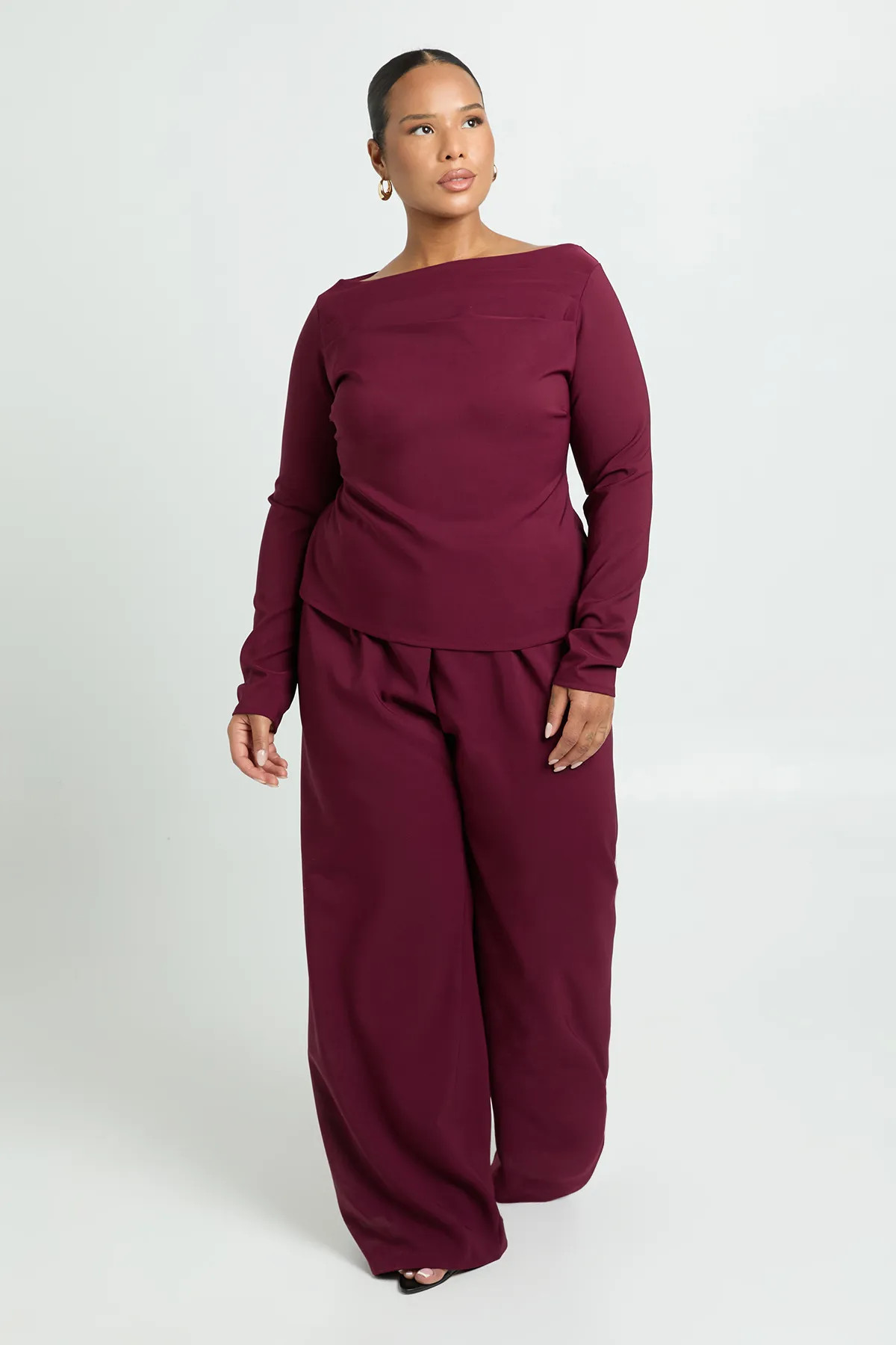 Trousers | Plus Drawstring Woven Wide Leg Trousers | boohoo | boohoo (US & Canada)