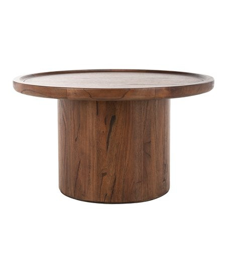 SAFAVIEH Dark Brown Devin Round Pedestal Coffee Table | Zulily