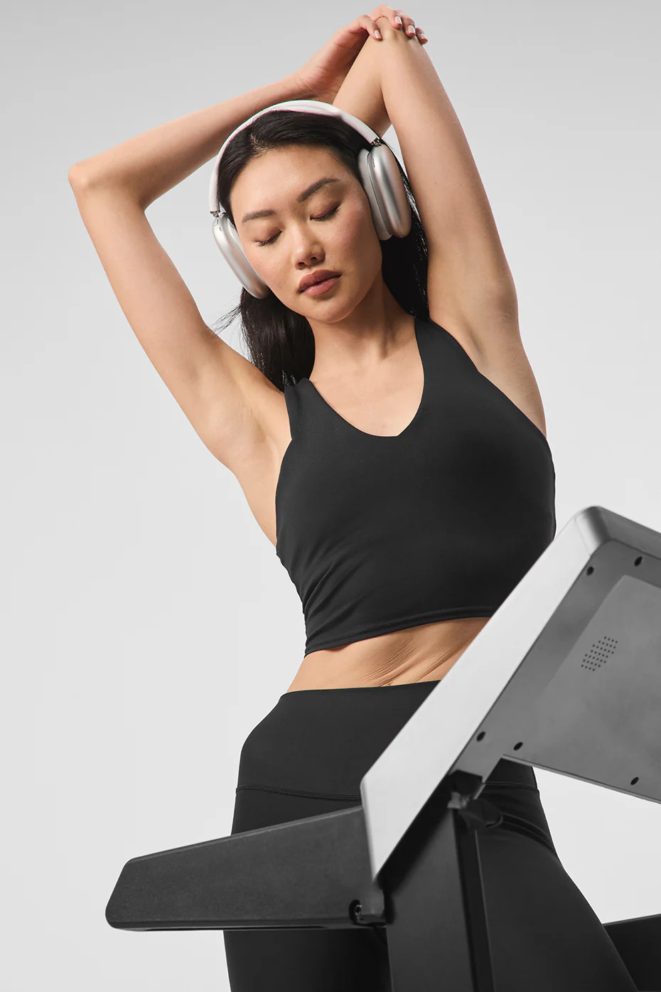 Alo YogaÂ® | Airbrush Real Bra Tank Top in Black, Size: Small | Alo Yoga (US)