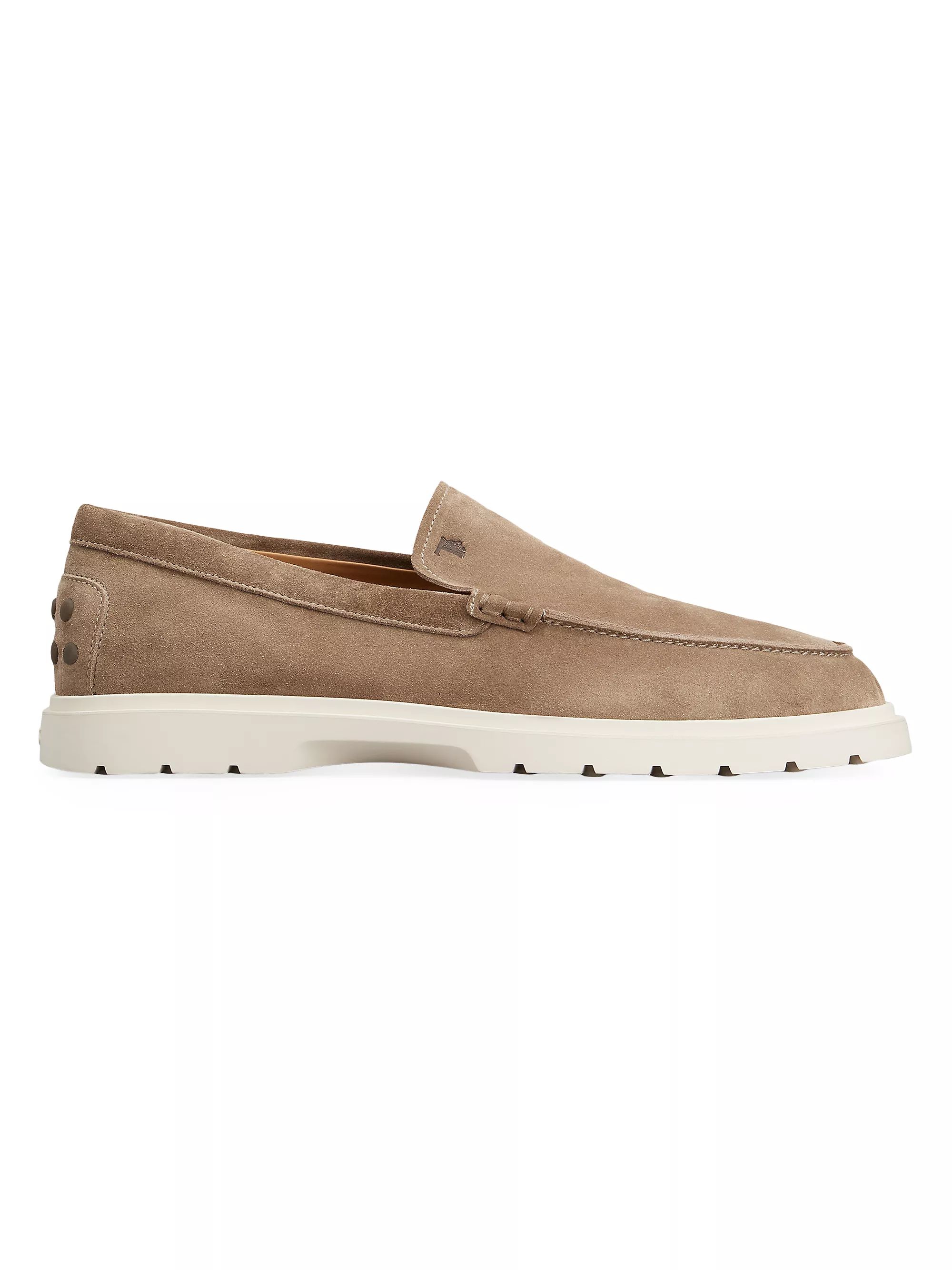 Shop Tod's Suede Round-Toe Loafers | Saks Fifth Avenue | Saks Fifth Avenue