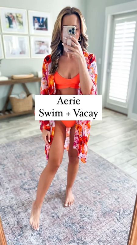 Aerie swimsuits. Vacation outfits. Tropical vacation. Beach vacation. Matching set. Honeymoon outfits. Bachelorette party.

*Wearing smallest size in each, with the exception of the shorts. I sized up to XS based on reviews. 

#LTKtravel #LTKswim #LTKshoecrush